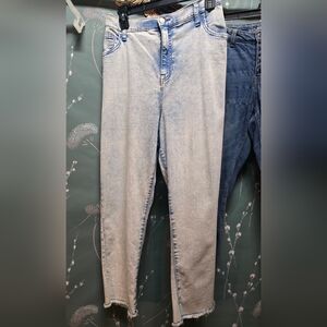 NOBO Women's High Rise Light and Dark Blue Jeans